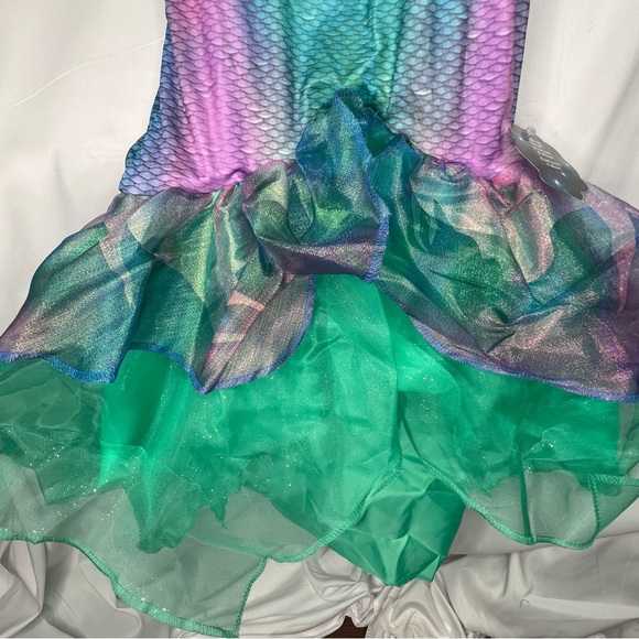 Disney Princess The Little Mermaid Ariel Girls Costume Size Medium (7/8) NWT - Picture 10 of 11